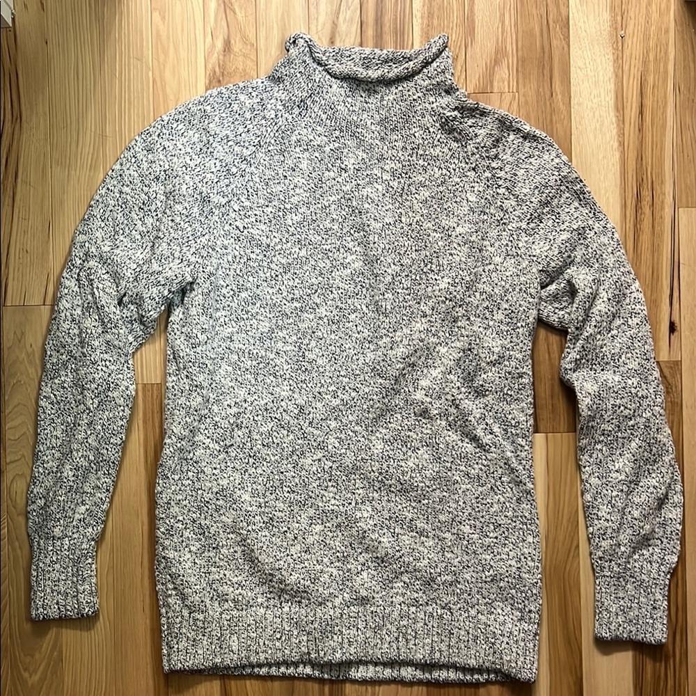L.L. Bean Women's Marled Gray Turtleneck Sweater